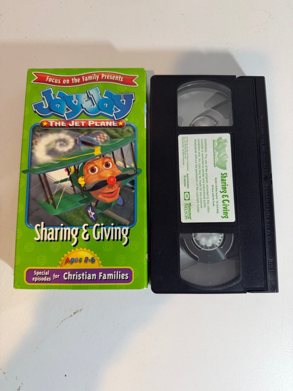 Jay Jay The Jet Plane Sharing & Giving VHS Focus On The Family